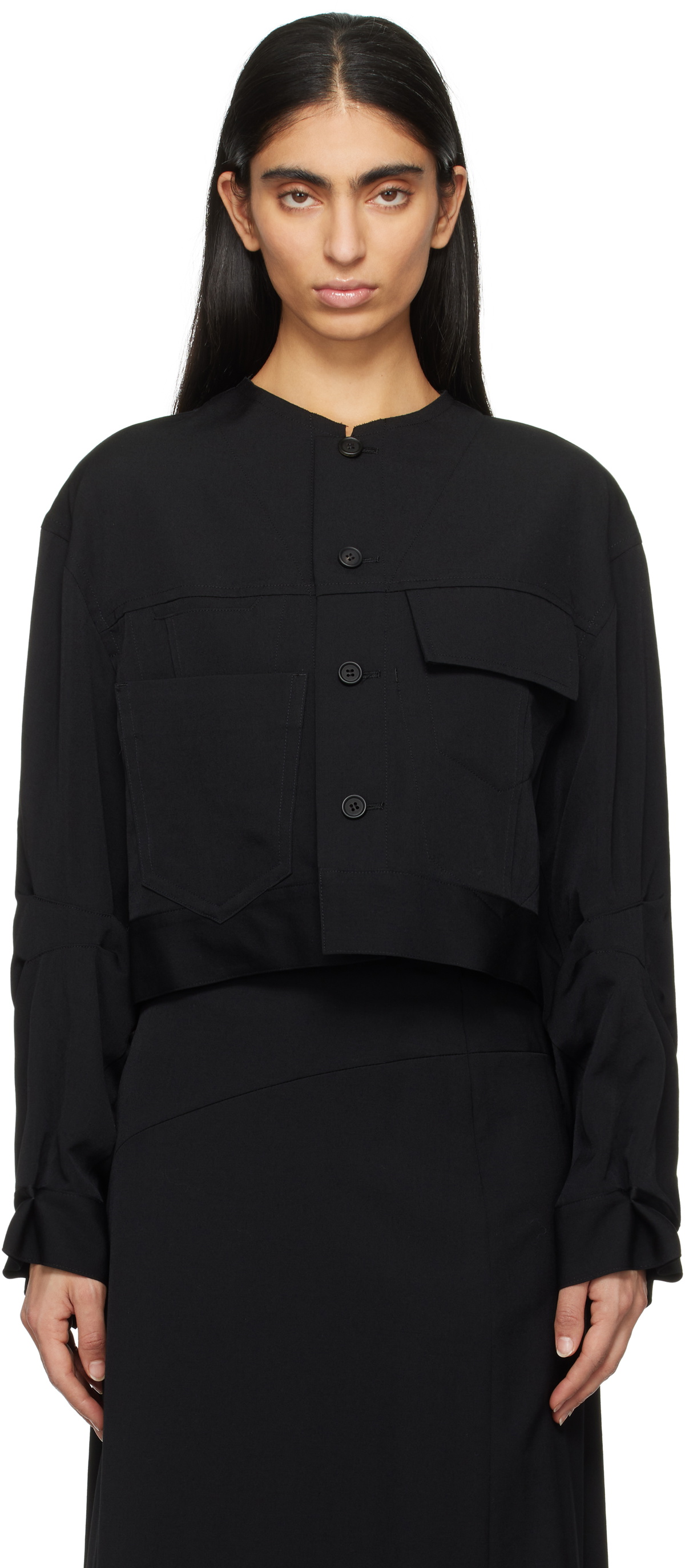 YOHJI YAMAMOTO Black Multi Pocket Jacket