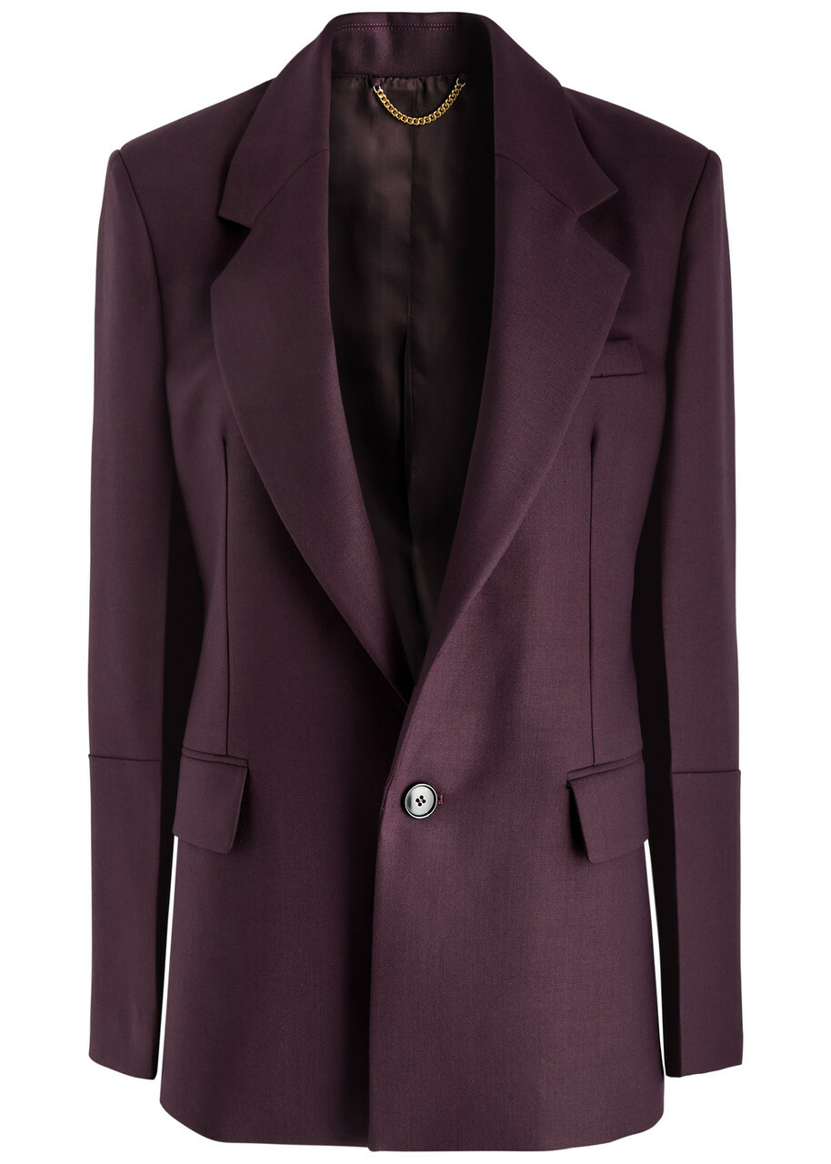 Victoria Beckham Twill Blazer Dark Red Victoria Beckham