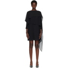 MM6 Maison Margiela Black Chiffon Minidress
