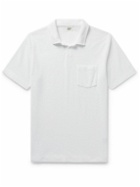 Hartford - Cotton-Terry Polo Shirt - White