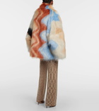 Missoni Zig Zag faux fur coat