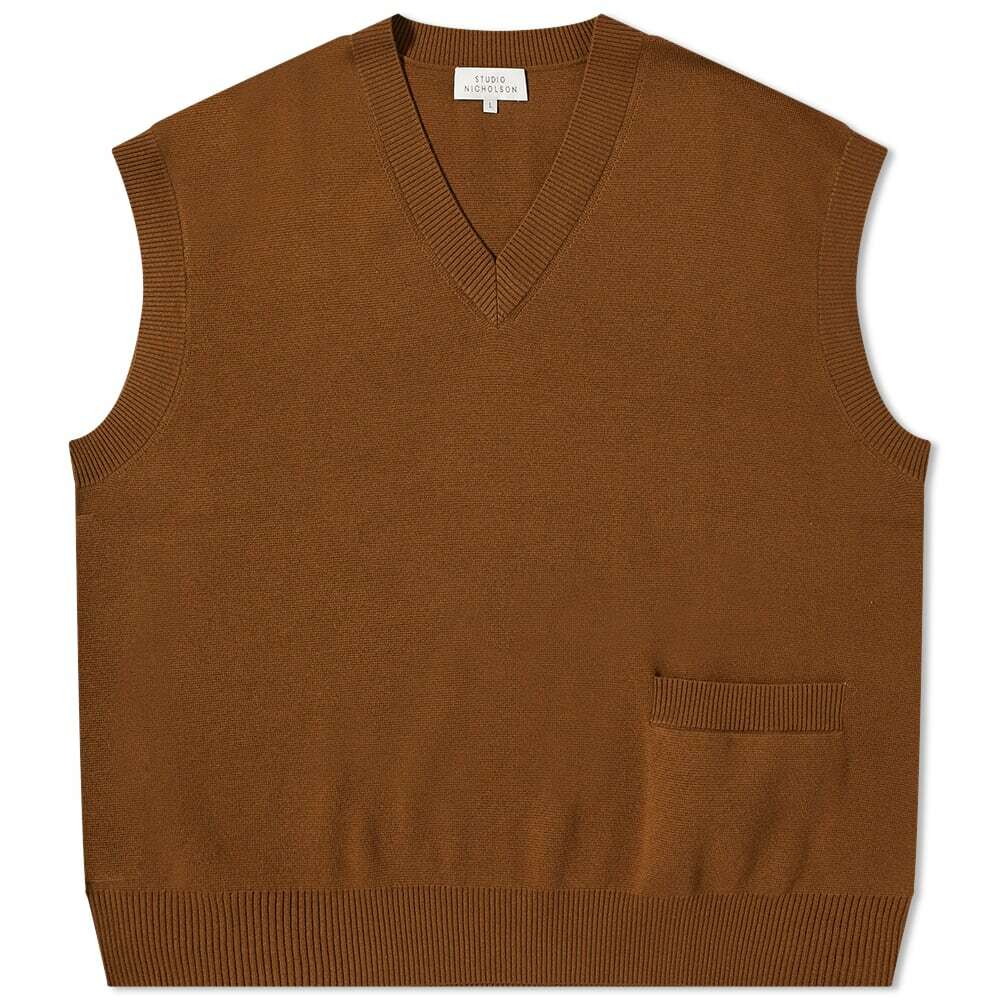 スタジオニコルソン FOSS 12GG MERINO KNIT V VEST STUDIO NICHOLSON スタジオニコルソン FOSS 12GG MERINO KNIT V