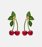 Jennifer Behr Maraschino embellished drop earrings