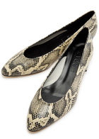 Aeyde Helia 35 Python-effect Leather Pumps