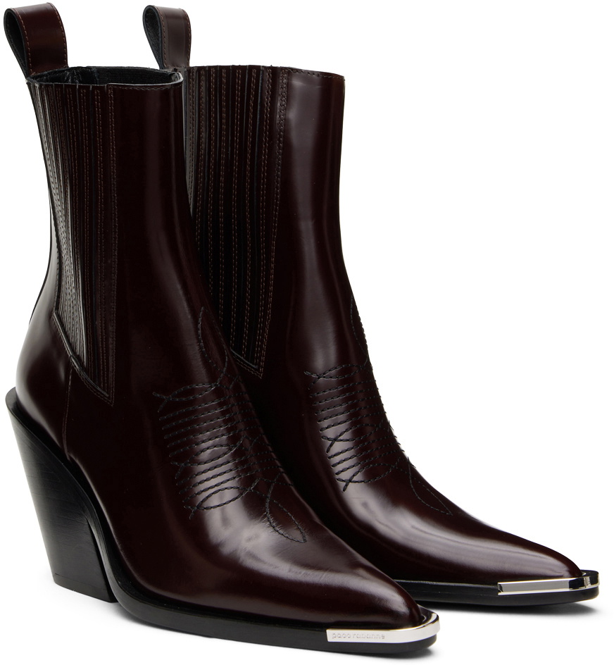 Rabanne Burgundy Crimson Boots