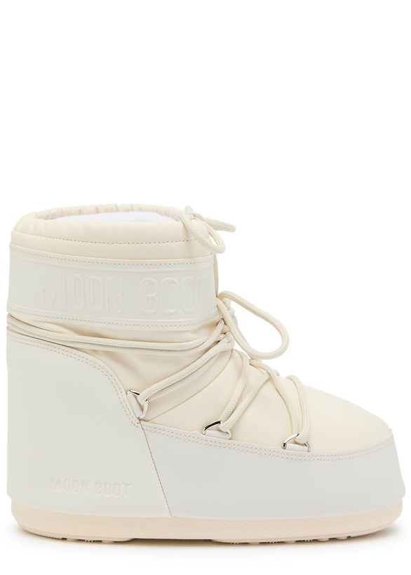 Photo: Moon Boot Icon Padded Nylon Snow Boots Cream 4244 (IT42 44 / UK9
