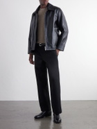 Mr P. - Straight-Leg Tricotine Twill Trousers - Black