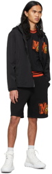 Moschino Black & Orange Varsity Teddy Shorts