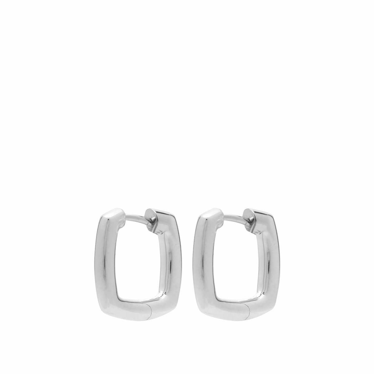 Tom Wood Frame Hoop Earrings - Small in Silver 