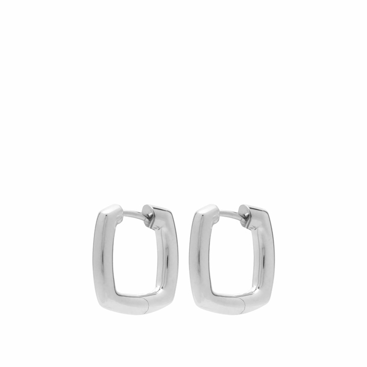 Photo: Tom Wood Frame Hoop Earrings - Small in Silver 
