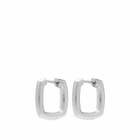 Tom Wood Frame Hoop Earrings - Small in Silver 