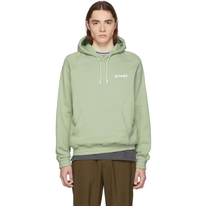 Photo: Sunnei Green Classic Fit Hoodie