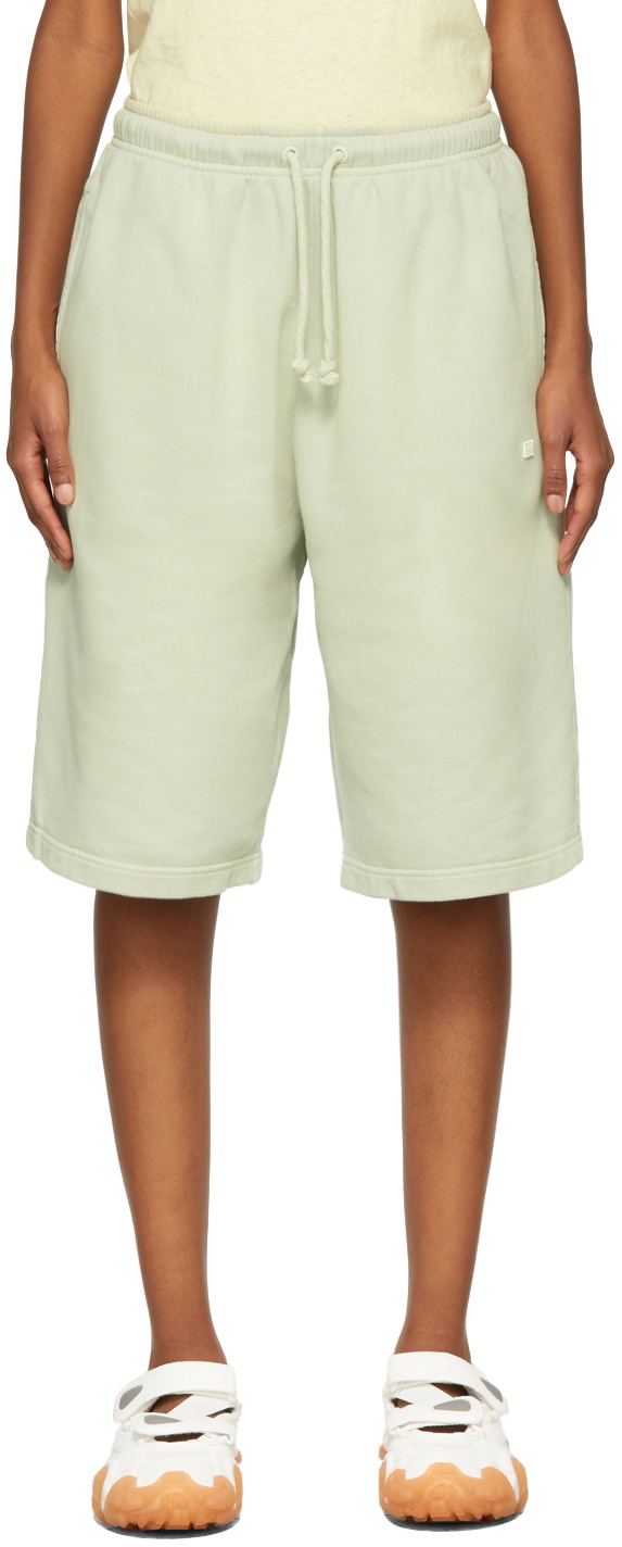 Roxx flannel checked shorts in green - Acne Studios