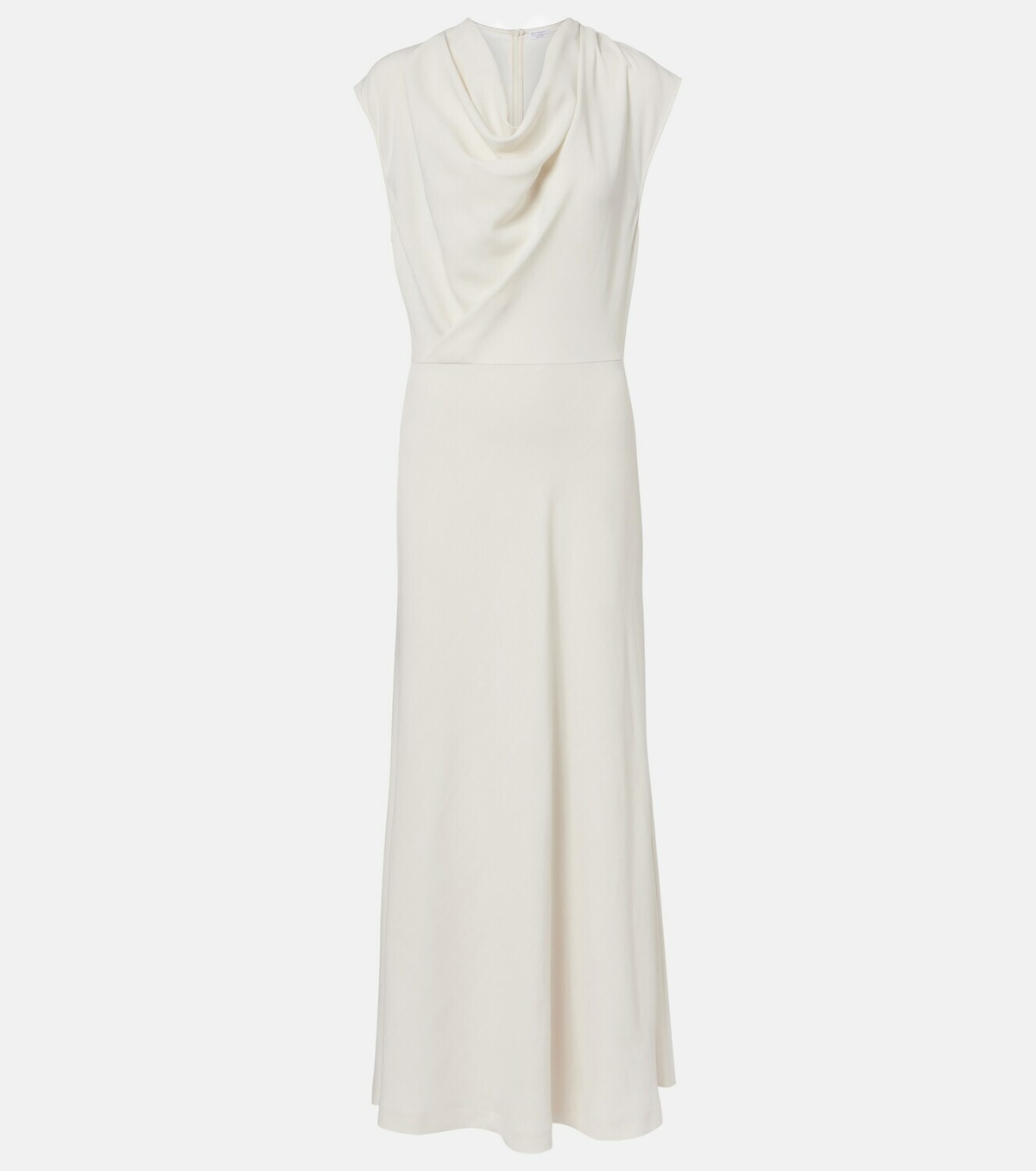 Brunello Cucinelli Draped wool-blend maxi dress