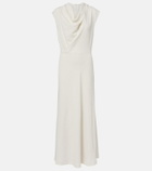 Brunello Cucinelli Draped wool-blend maxi dress