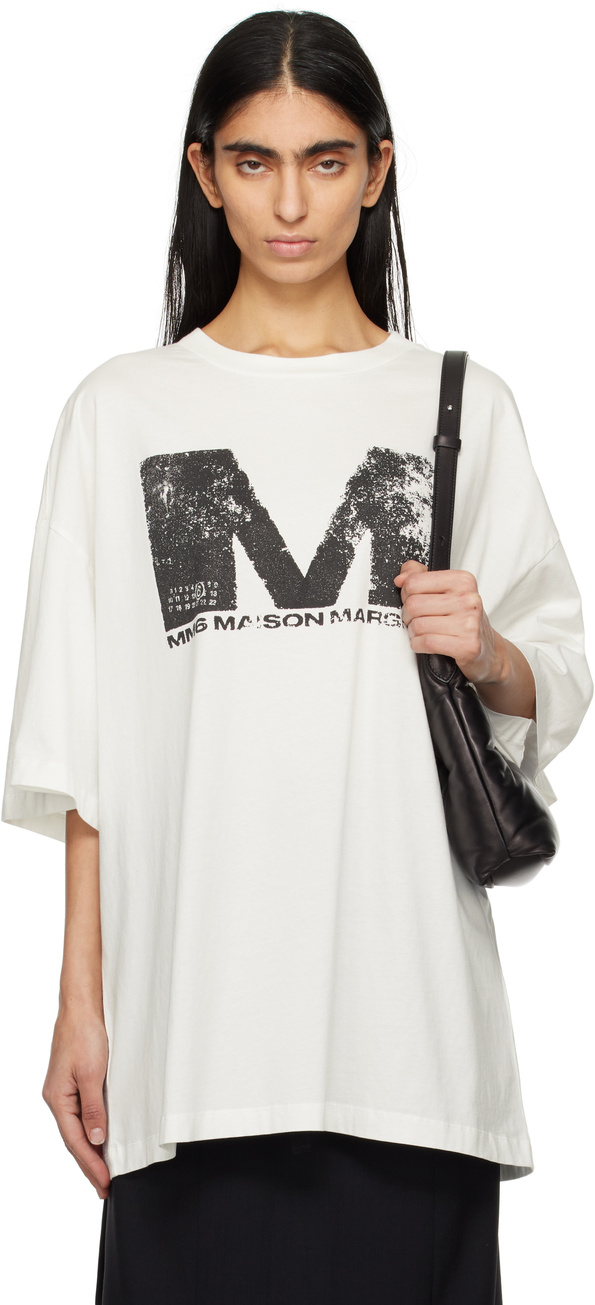 Maison Margiela logo-print Cotton T-shirt | Neutrals | FARFETCH