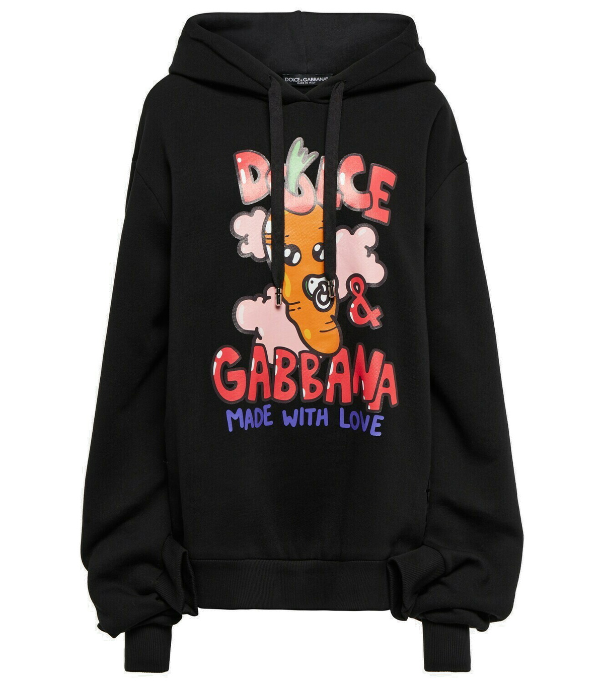 Dolce and Gabbana Pink Eco Fur Queen Teddy Head Zip Up Hoodie Dolce Gabbana