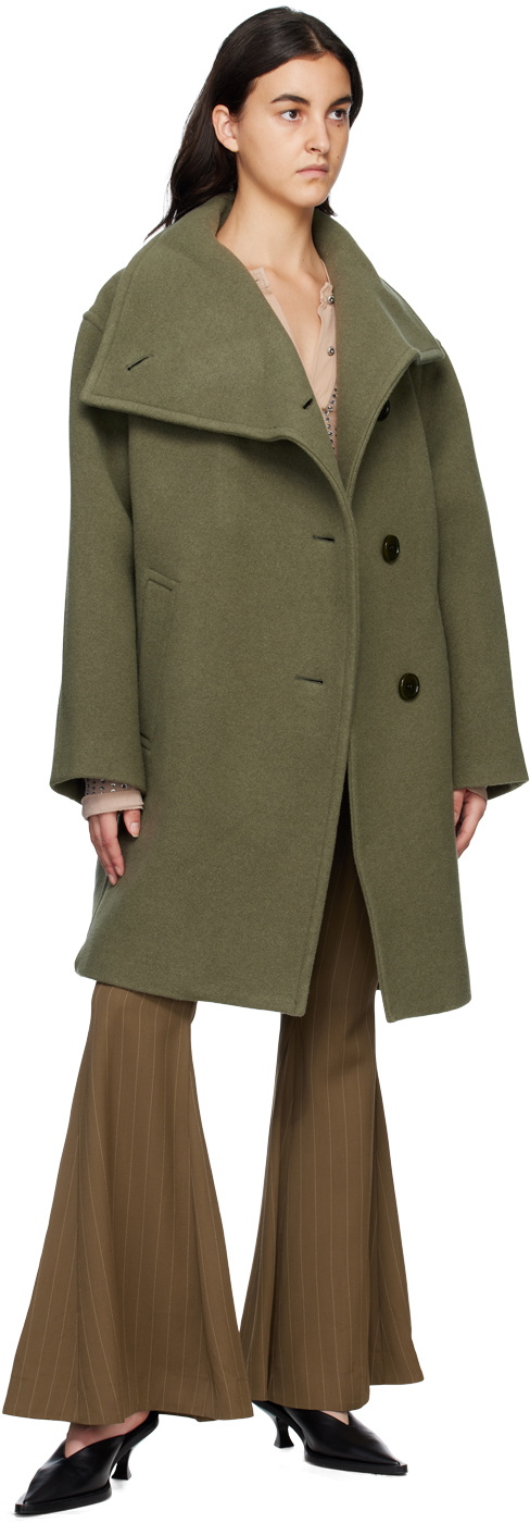 Green funnel neck on sale coat