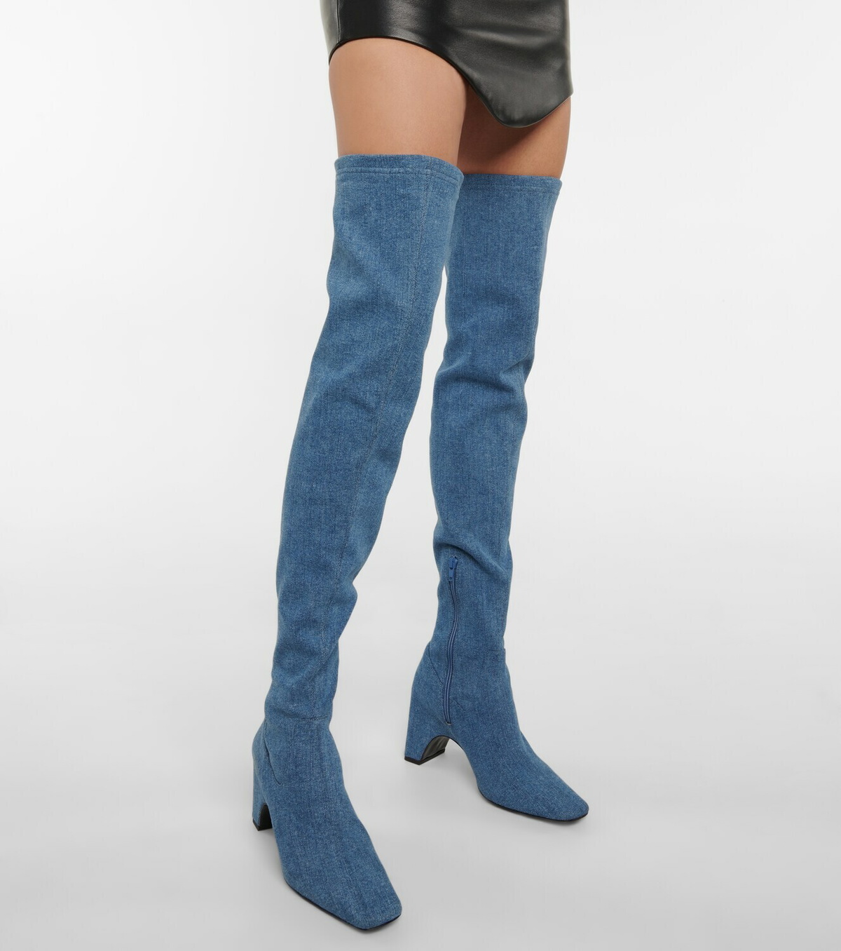 Coperni - Denim over-the-knee boots Coperni