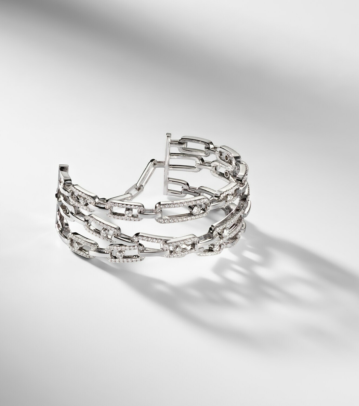Messika Move Link 18kt white gold bracelet with diamonds