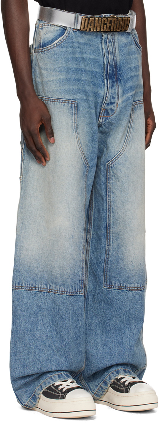 B1ARCHIVE Blue Paneled Jeans