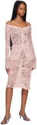 Olēnich Pink Cutout Cardigan