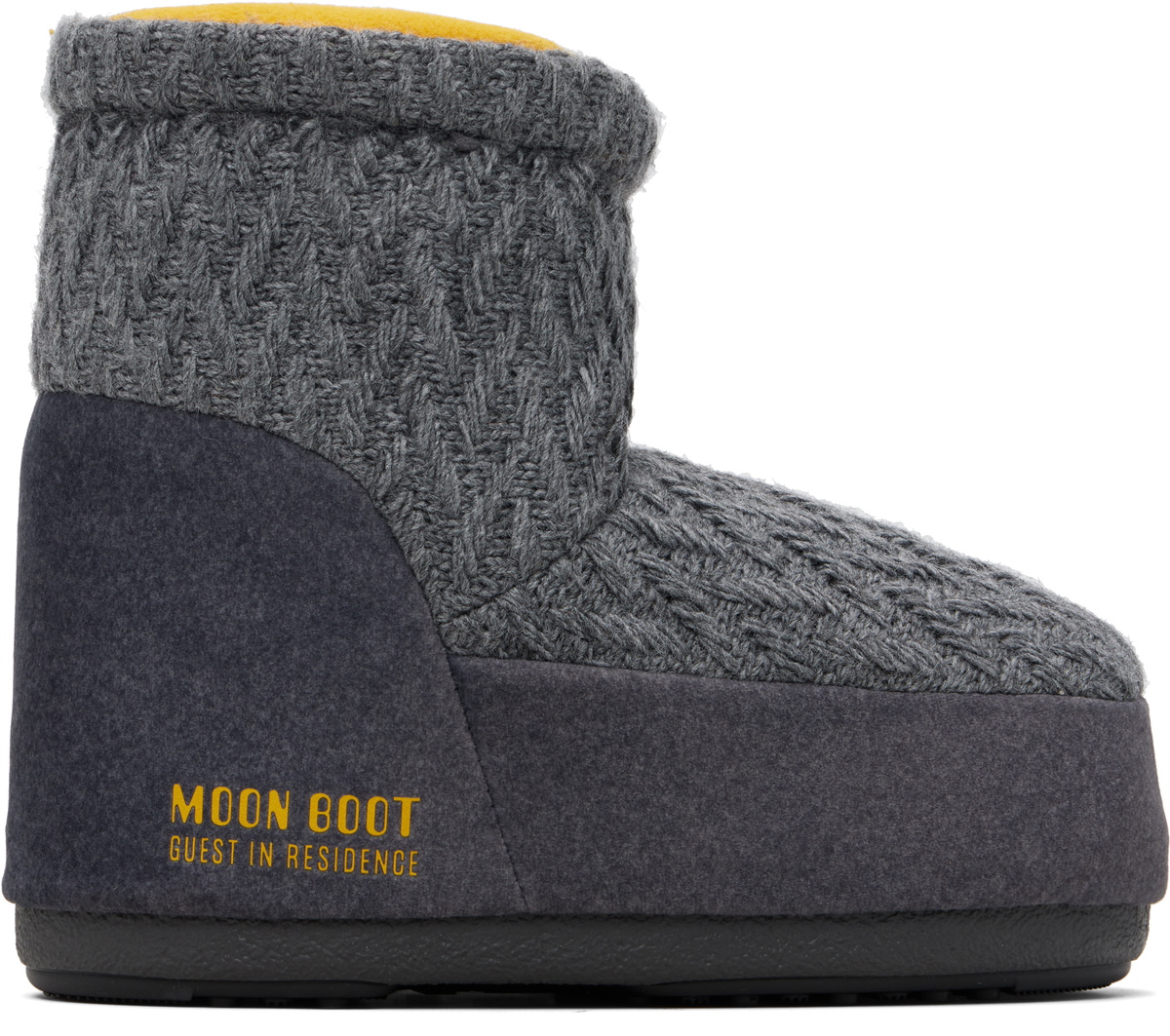 Guest in Residence Gray Moon Boot Edition Icon Low No Lace Knit Boots