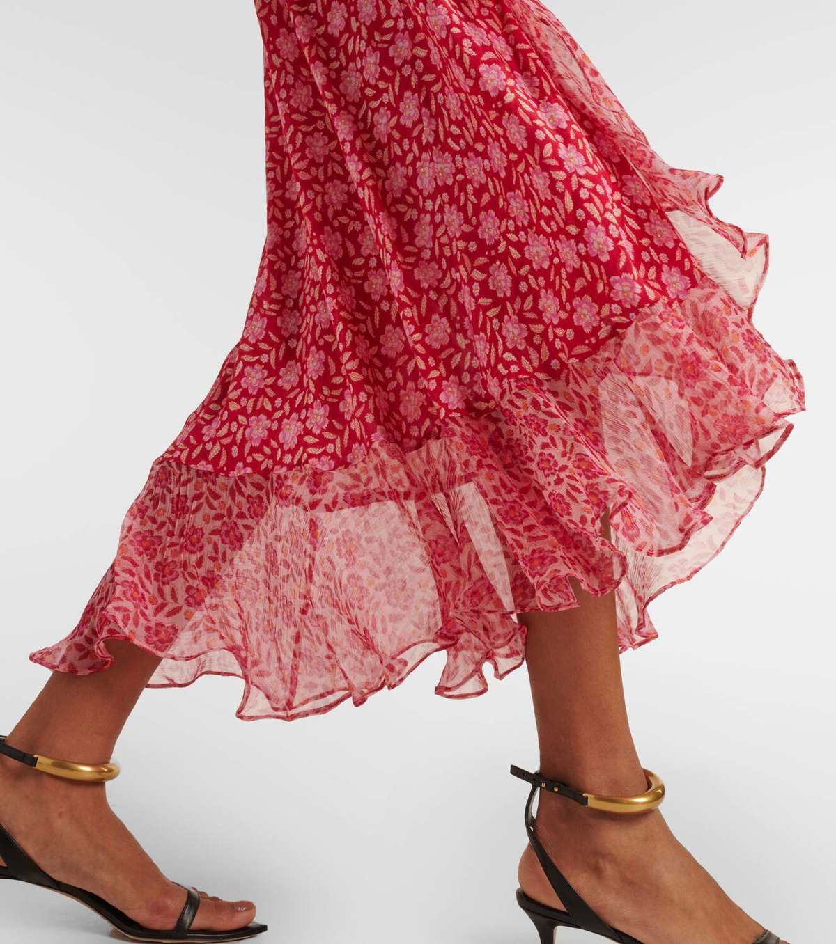 Rixo Clementina floral crepe midi dress Rixo