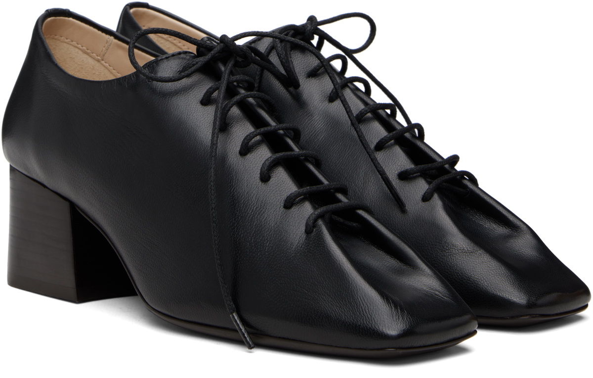 LEMAIRE Black Souris Classic Derby Heels