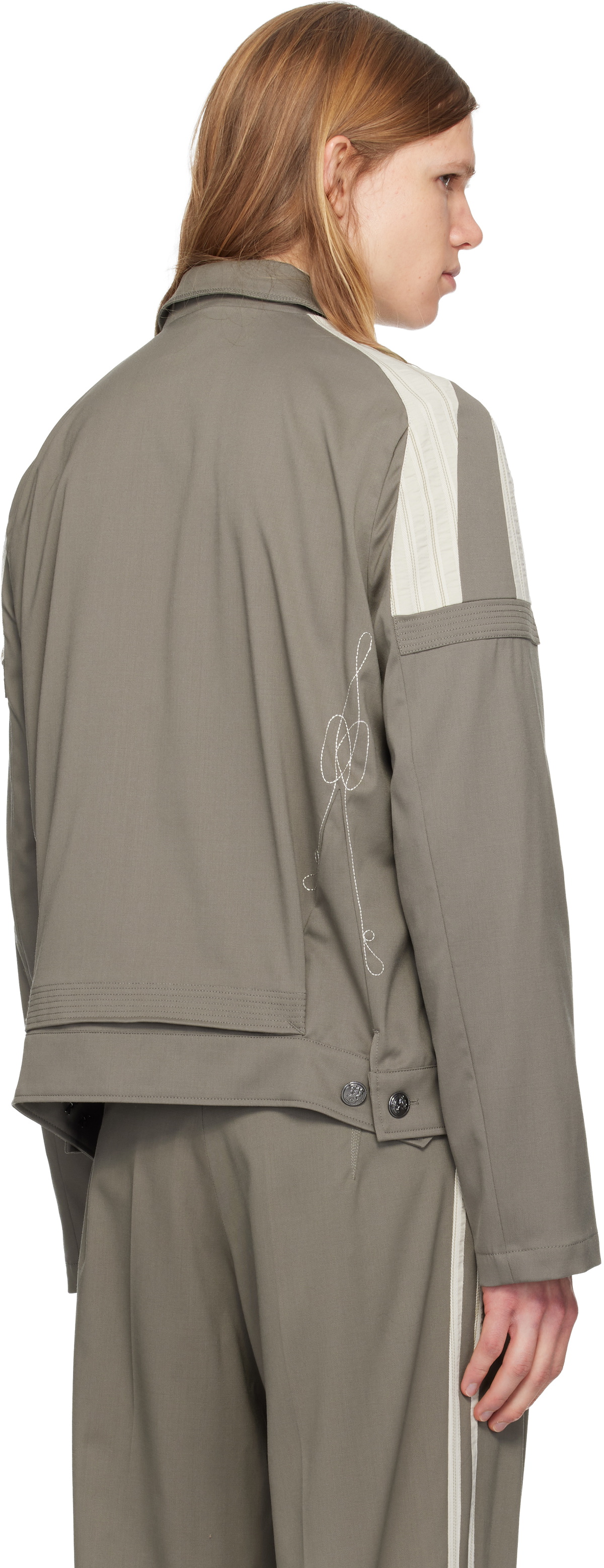 Kiko Kostadinov Gray Fitz Military Blazer