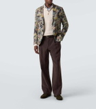 Etro Jacquard wool-blend polo sweater