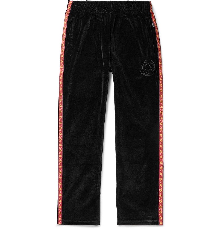 Photo: Billionaire Boys Club - Heart & Mind Taped Logo-Embroidered Cotton-Velour Sweatpants - Black