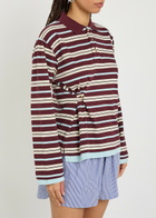 Damson Madder Noah Layered Striped Cotton Rugby top Multicoloured
