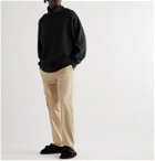 Monitaly - Fleece-Back Cotton-Jersey Turtleneck Sweatshirt - Black