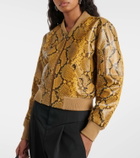 Isabel Marant Cerem snake-effect leather bomber jacket