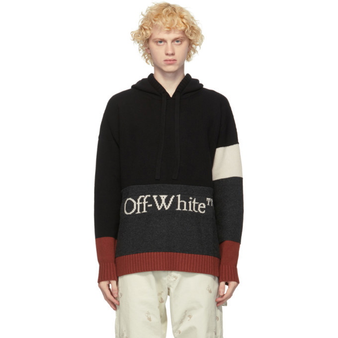 Photo: Off-White Black and White Colorblock Hoodie