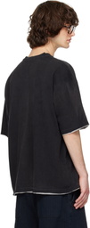 Solid Homme Gray Layered Short-Sleeve T-shirt