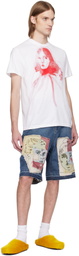 KidSuper White Halftone Girl Face T-shirt