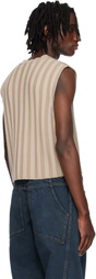 Eckhaus Latta Beige Keyboard Vest