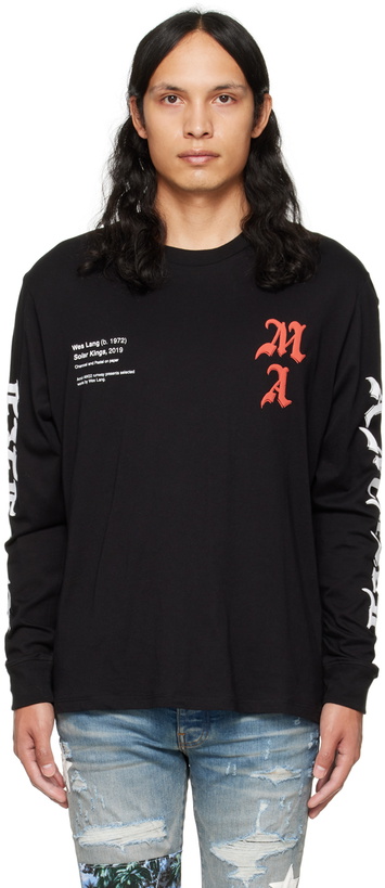 Photo: AMIRI Black Wes Lang Edition Solar Kings Long Sleeve T-Shirt