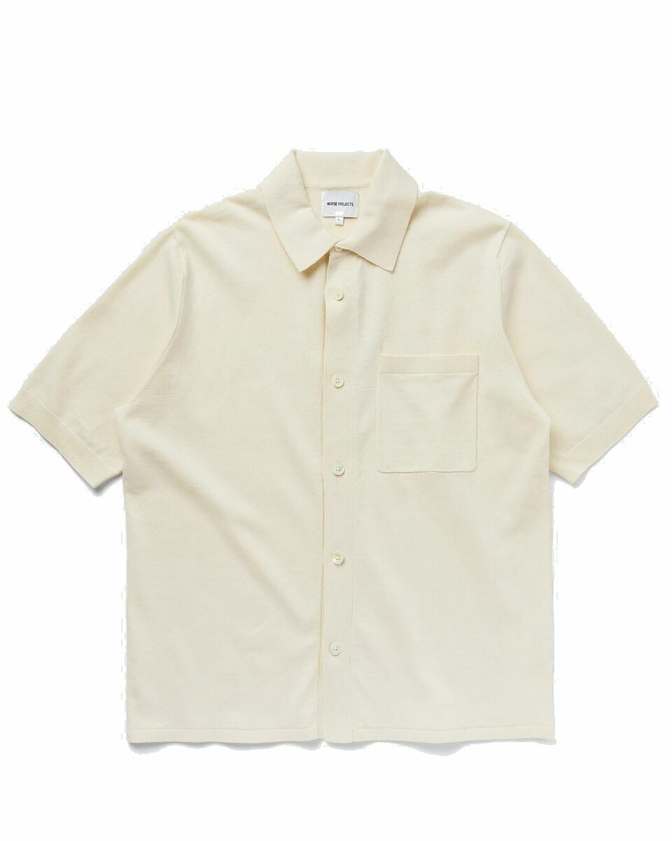 Photo: Norse Projects Rollo Cotton Linen Ss Shirt Beige - Mens - Shortsleeves