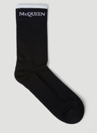 Reversible Logo Trim Socks in Black