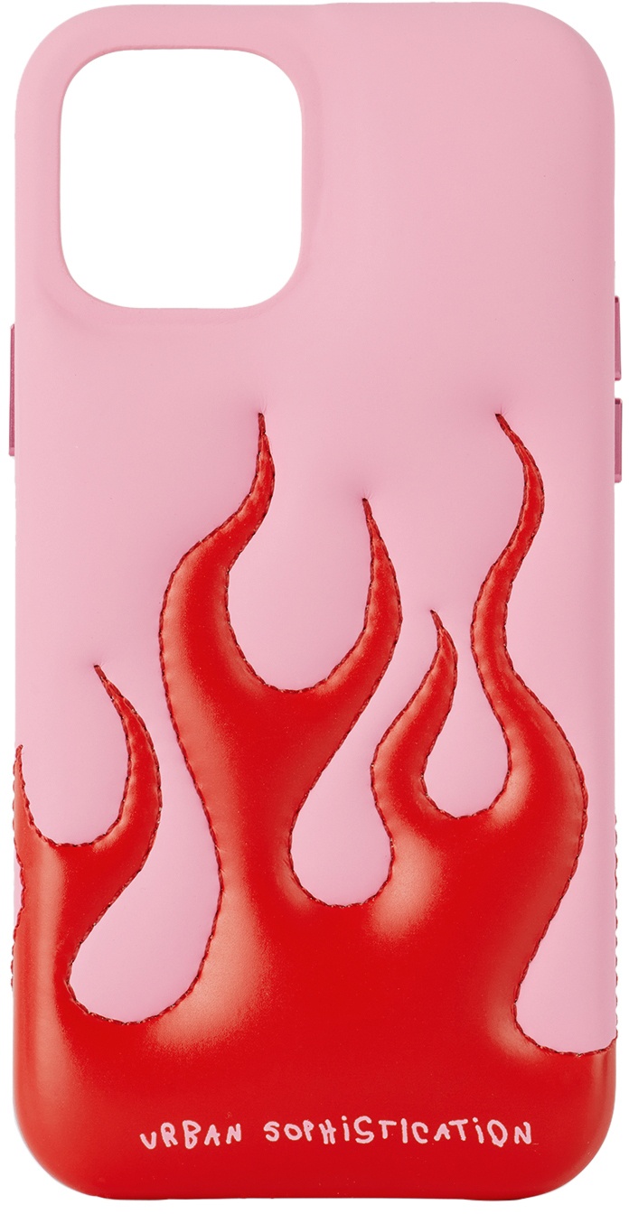 Photo: Urban Sophistication SSENSE Exclusive Pink & Red 'The Flaming Dough' iPhone 12/12 Pro Case