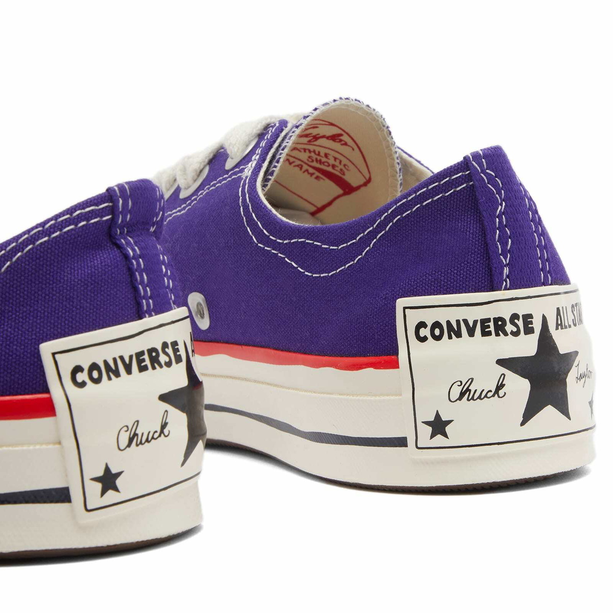 Converse Chuck 70 Sketch Ox Sneakers in Court Purple/Egret/Red