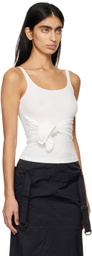OPEN YY White Knotted Tank Top