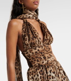 Dolce&Gabbana Leopard-print silk chiffon maxi dress
