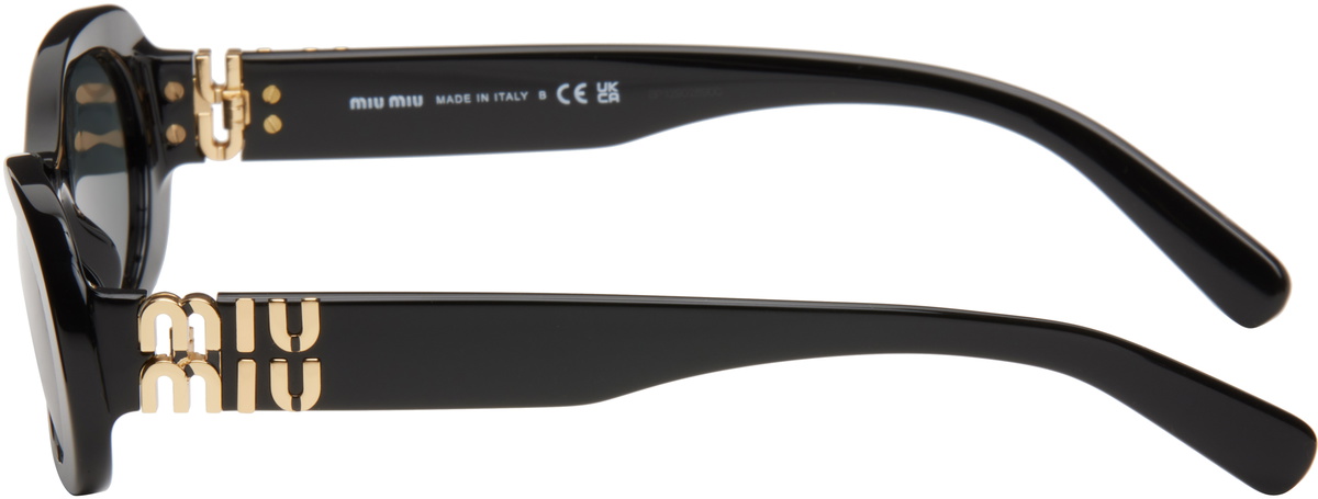 【MIU MIU】Glimpse Sunglasses BLACK MIU MIU Glimpse oval-frame acetate sunglasses | NET-A-PORTER