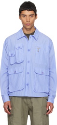 Reese Cooper Blue Cargo Button Down Shirt