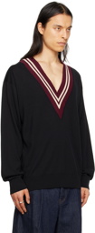 Dries Van Noten Black Striped Sweater