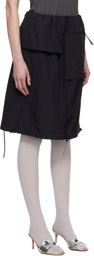 Kijun Black Parka Layered Midi Skirt